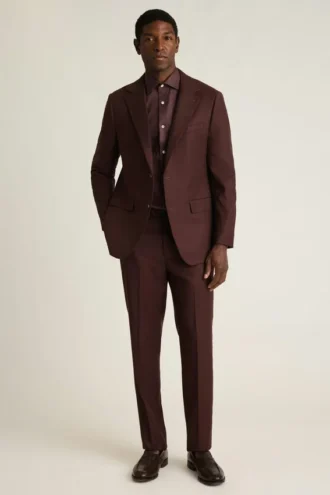 Pantalón de vestir italiano de lana cepillada Jetsetter