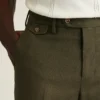 Pantalón de vestir italiano de lana cepillada Jetsetter