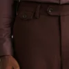 Pantalón de vestir italiano de lana cepillada Jetsetter