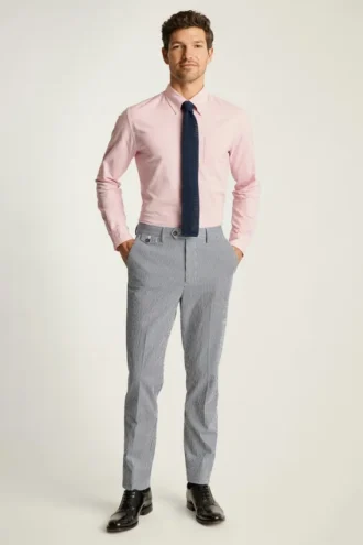 Pantalón de vestir italiano de seersucker Jetsetter Pantalón de vestir italiano de seersucker Jetsetter