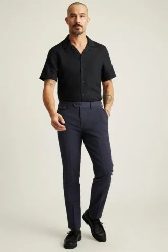 Pantalón de vestir italiano de seersucker Jetsetter