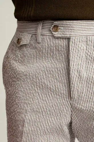 Pantalón de vestir italiano de seersucker Jetsetter