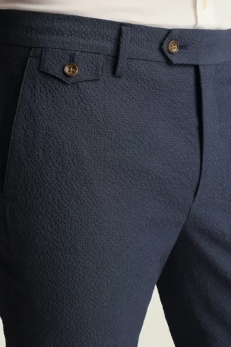 Pantalón de vestir italiano de seersucker Jetsetter