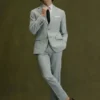 Pantalón de vestir italiano de seersucker Jetsetter