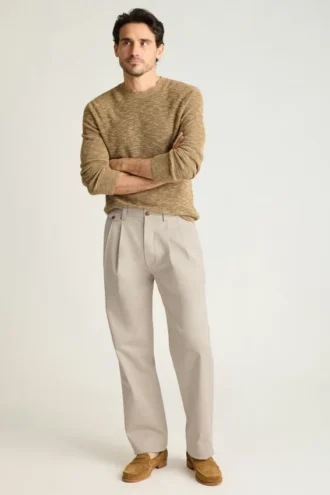 Pantalones chinos con pliegues para hombre de Bonobos | Corte holgado de estilo vintage Pantalones chinos con pliegues para hombre de Bonobos | Corte holgado de estilo vintage