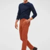 Pantalones chinos de algodón orgánico elástico Pantalones chinos de algodón orgánico elástico