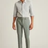 Pantalones chinos de algodón y lino refinados Pantalones chinos de algodón y lino refinados