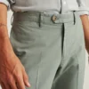 Pantalones chinos de algodón y lino refinados Pantalones chinos de algodón y lino refinados