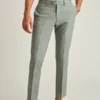 Pantalones chinos de algodón y lino refinados Pantalones chinos de algodón y lino refinados