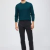 Pantalones chinos elásticos de sarga italiana Pantalones chinos elásticos de sarga italiana