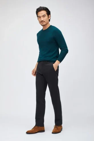 Pantalones chinos elásticos de sarga italiana