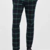 Pantalones chinos elásticos de tartán navideño Pantalones chinos elásticos de tartán navideño