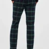 Pantalones chinos elásticos de tartán navideño Pantalones chinos elásticos de tartán navideño