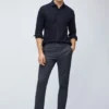 Pantalones chinos elásticos teñidos en hilo Pantalones chinos elásticos teñidos en hilo