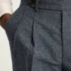 Pantalones de lana con pliegues | Elegantes pantalones de lana con un toque vintage
