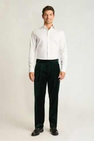 Pantalones de terciopelo para hombre de Bonobos | Pantalones de lujo italianos con pliegues