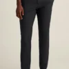 Pantalones de vestir de lana elástica italiana con cintura elástica