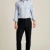 Pantalones de vestir de lana elástica para hombre