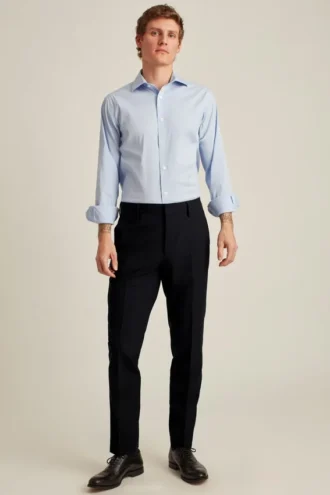 Pantalones de vestir de lana elástica para hombre