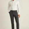 Pantalones de vestir de lana elástica para hombre