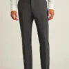 Pantalones de vestir de lana elástica para hombre