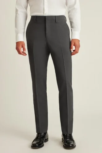 Pantalones de vestir de lana elástica para hombre