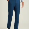 Pantalones de vestir de lana elástica para hombre
