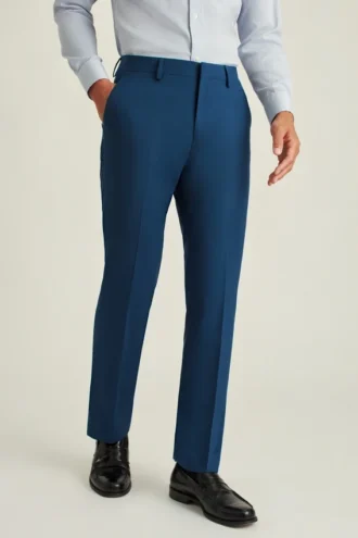Pantalones de vestir de lana elástica para hombre