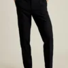 Pantalones de vestir de lana elástica para hombre