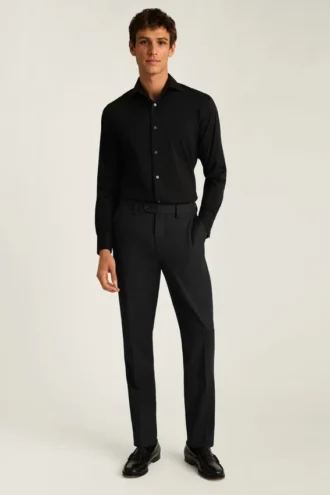 Pantalones de vestir de lana para hombre – Comodidad elástica para las cuatro estaciones