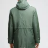 Parka impermeable de corte en cola de pez para hombre