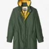 Parka impermeable de corte en cola de pez para hombre