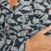 Pijama de algodón elástico con estampado de animales Pijama de algodón elástico con estampado de animales