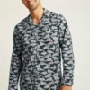 Pijama de algodón elástico con estampado de animales Pijama de algodón elástico con estampado de animales
