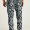 Pijama de algodón elástico con estampado de animales Pijama de algodón elástico con estampado de animales