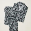 Pijama de algodón elástico con estampado de animales Pijama de algodón elástico con estampado de animales