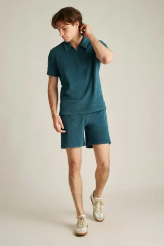 Polo de felpa con cremallera