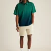 Polo de manga corta holgado con efecto degradado Fielder