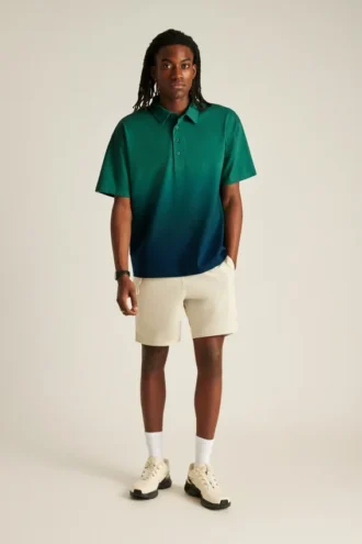 Polo de manga corta holgado con efecto degradado Fielder Polo de manga corta holgado con efecto degradado Fielder