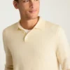 Polo de manga larga de lana merino Polo de manga larga de lana merino
