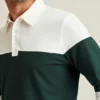 Polo de manga larga de piqué elástico Polo de manga larga de piqué elástico