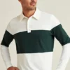 Polo de manga larga de piqué elástico Polo de manga larga de piqué elástico