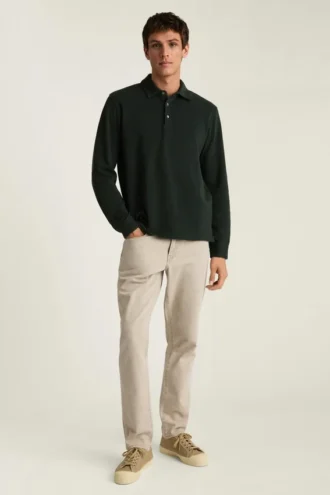 Polo de manga larga para hombre de Bonobos | Prenda de capa refinada y lujosa