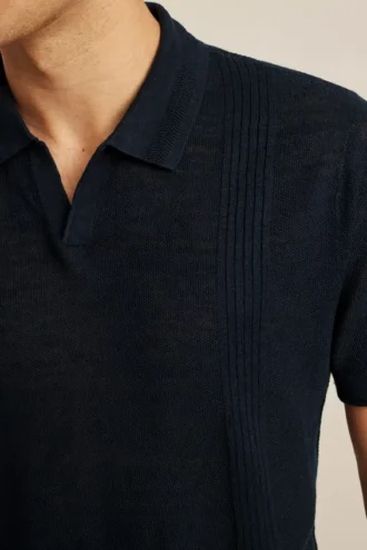 Polo de mezcla de lino