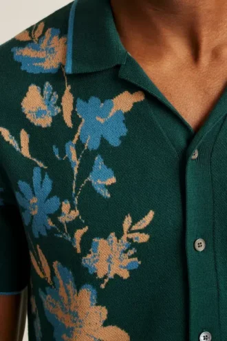 Polo de punto con estampado floral Cabana