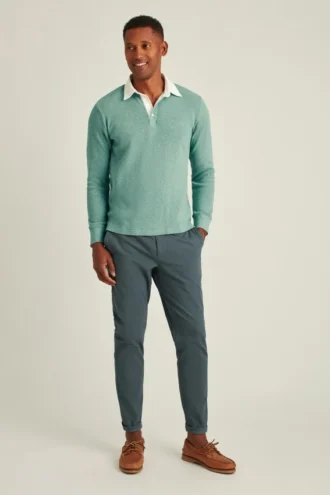 Polo ligero de tejido waffle