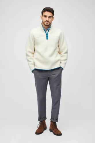 Sherpa con media cremallera