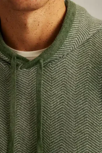 Sudadera con capucha de espiga