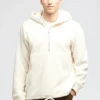 Sudadera con capucha y media cremallera de sherpa para hombre