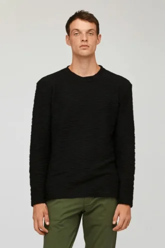 Sudadera de cuello redondo con textura